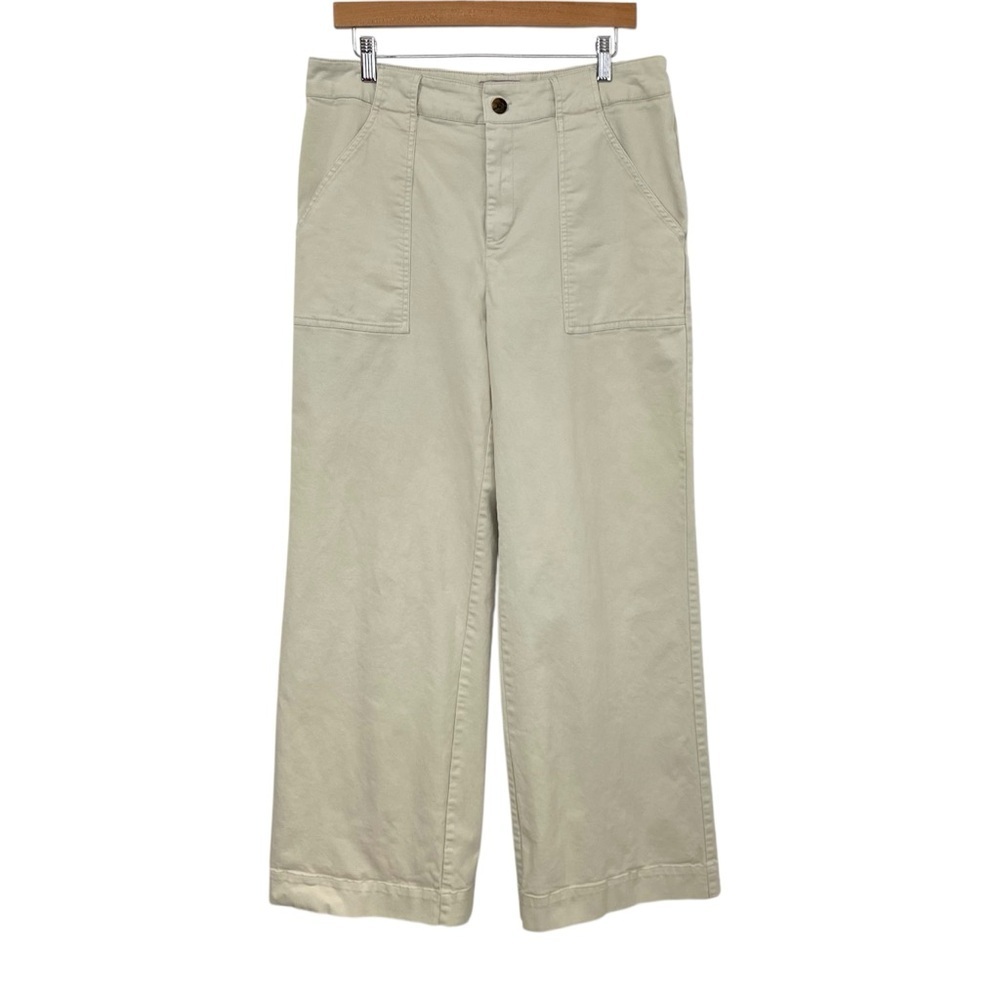 Nili Lotan x Target Womens High Waist Wide Leg Chino Pants Sz 14 Khaki